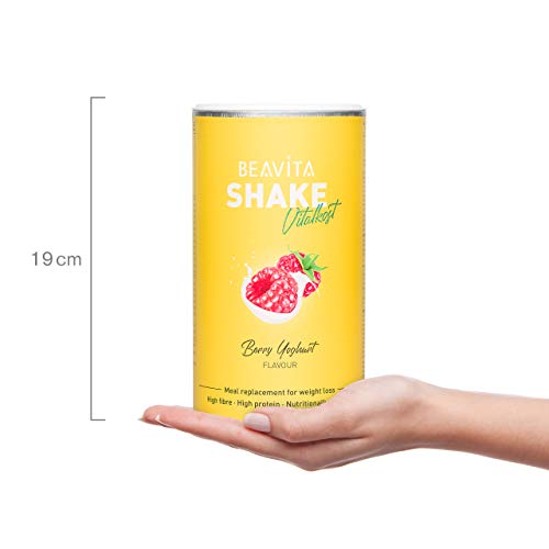 BEAVITA Vitalkost sabor frambuesas & yogurt | 572g | 208 kcal en cada porción | Fácil Preparación | Sin gluten o conservantes | Suplemento con proteína, vitaminas y minerales | Fórmula para adelgazar