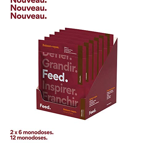 Bebida de comida de Chocolate. - Feed. Original - Paquete de 12 x 115g - Sin azúcar añadido - 500kcal por comida.