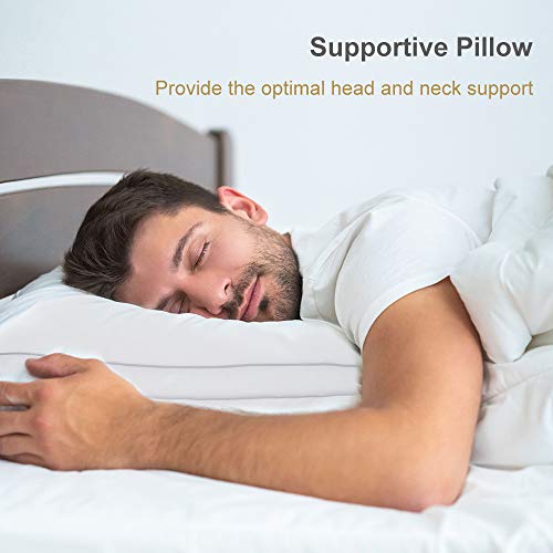 BedStory Almohadas Fibra Almohada de 42 x 70cm con Relleno 3D Fibra Mantiene la Forma Almohadas Antiácaros para de Cama Almohadas para Hoteles【Nueva Versión】 Pack de 2