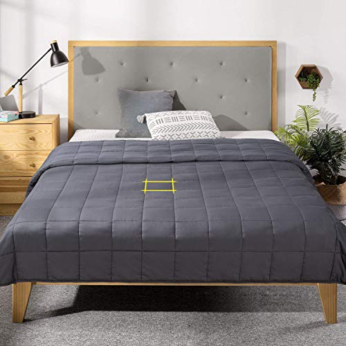 BedStory Manta Ponderada 100% Algodón Natural Manta Sofa Gris Oscuro Antiácaros Hipoalergénica Suave y Cómoda Puede Aliviar la Ansiedad el Estrés el Insomnio 152x203 cm (6,8 kg) Adultos