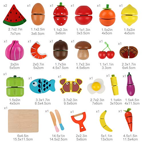 BeebeeRun Corte de Frutas y Alimentos Falsos,Alimentos Juguetes