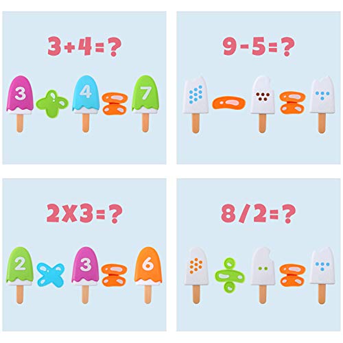 BeebeeRun Juguete de Matemáticas,Paletas de Hielo,Juegos Educativos Niños 3 4 5 6 Años