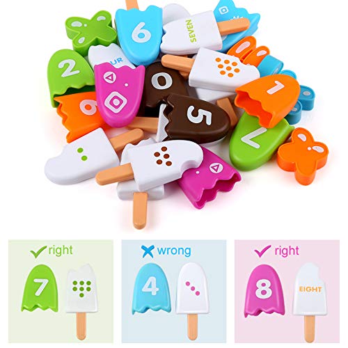 BeebeeRun Juguete de Matemáticas,Paletas de Hielo,Juegos Educativos Niños 3 4 5 6 Años
