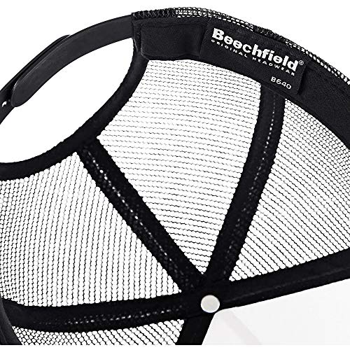 Beechfield – Gorra con paneles de red – para hombre, blanco y negro, talla única