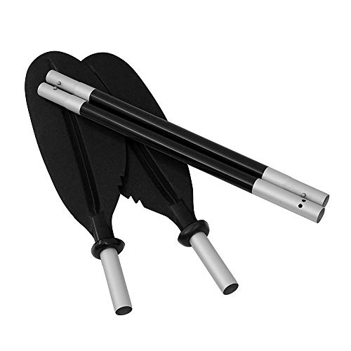 Beenle-Icey Remos Aluminio de Doble Longitud Total 220 cm Convertibles en Uno Se Puede Dividir en 4 Secciones para Sup Kayak Piragua Canoa Barco Color Negro Azul Amarillo (Amarillo)
