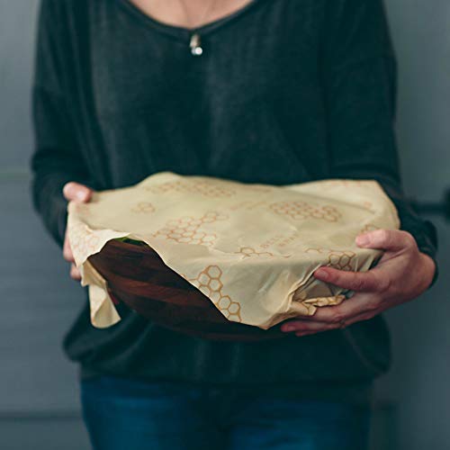 Bee's Wrap - Juego de 3 envoltorios, Beige, Large