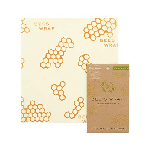 Beesweet Bee's Wrap Medio-Tejido orgánico para almacenar Alimentos, Craft, 25.4 x 27.94 x 0.3 cm
