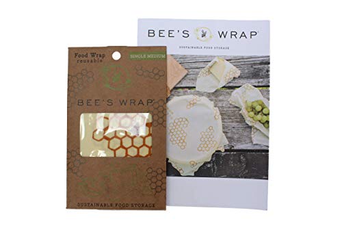 Beesweet Bee's Wrap Medio-Tejido orgánico para almacenar Alimentos, Craft, 25.4 x 27.94 x 0.3 cm