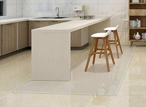 BEIGOO Transparent Vinilo Alfombrilla,PVC Plástico para Pisos De Madera No Tóxico Sin Olor Antideslizante Protector Suelo Doméstica Alfombrilla Protectora-1.0mm-90x160cm(35x63inch)