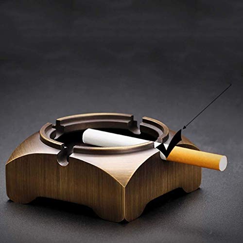 BeiMI Cenicero/Cigarro de latón Cenicero/Metal Joyería Cenicero Industrial Retro Sala de Estar Dormitorio Cobre Puro Cenicero Oficina en casa Cafetería Decoración Muebles, Viajes Cenicero