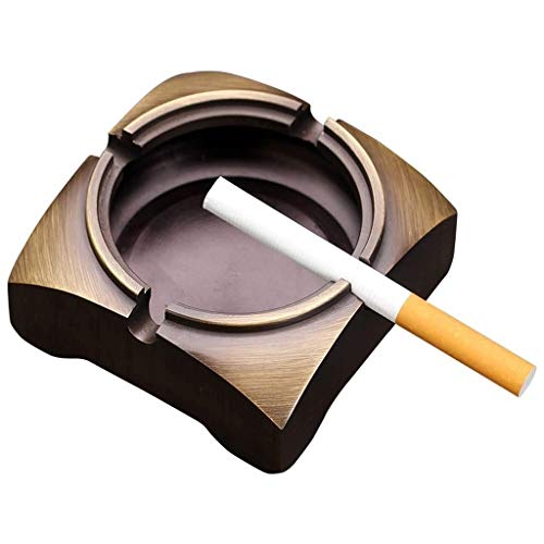 BeiMI Cenicero/Cigarro de latón Cenicero/Metal Joyería Cenicero Industrial Retro Sala de Estar Dormitorio Cobre Puro Cenicero Oficina en casa Cafetería Decoración Muebles, Viajes Cenicero