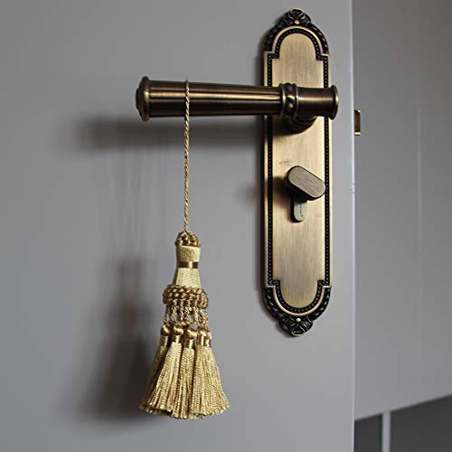 BEL Avenir Paquete De 4 Borlas De Poliéster Elegantes Hechas A Mano Borlas Coloridas para Correas De Llavero Accesorios Decorativos DIY(Dorado)