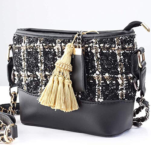 BEL Avenir Paquete De 4 Borlas De Poliéster Elegantes Hechas A Mano Borlas Coloridas para Correas De Llavero Accesorios Decorativos DIY(Dorado)