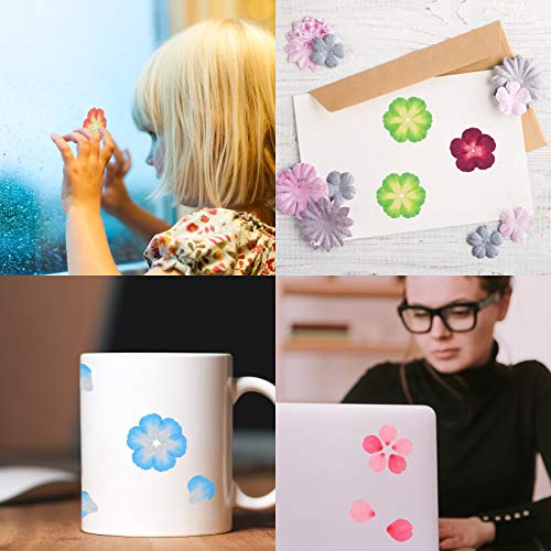 BELIOF Rollo Cinta Adhesiva Decorativa de Pétalos de Flores 6 Estilos Pegatinas de Pétalos de Flores Multicolores para Álbumes de Recortes Diario Bricolaje DIY Artesanía Cinta de Washi de Pétalos