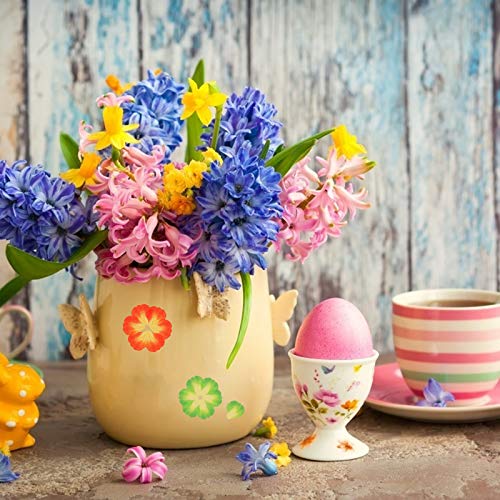 BELIOF Rollo Cinta Adhesiva Decorativa de Pétalos de Flores 6 Estilos Pegatinas de Pétalos de Flores Multicolores para Álbumes de Recortes Diario Bricolaje DIY Artesanía Cinta de Washi de Pétalos