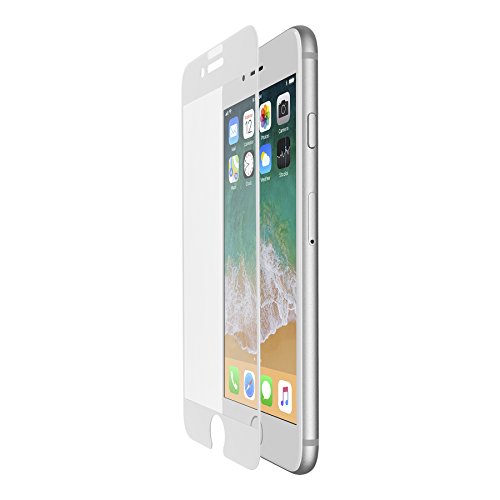 Belkin ScreenForce - Protector de Pantalla Edge to Edge Ultraglass para iPhone 6/7/8 (Cobertura de Borde a Borde, Cristal Templado) Color Blanco