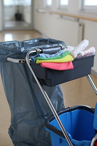 BELLANET - Cesta para carro de limpieza, accesorios para toallas, productos químicos, mopas de plástico estable, 1 unidad