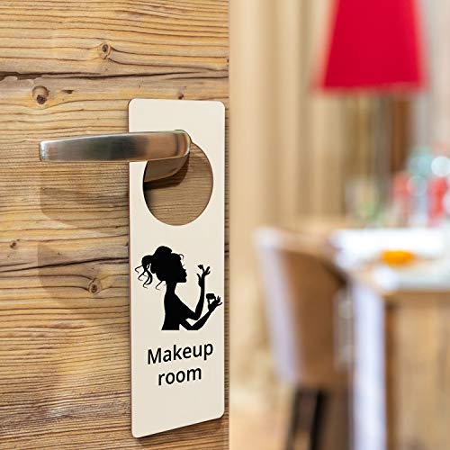 BELLE VOUS Colgadores Puerta Madera (Pack de 12) - Percha Puerta Grande Lisa (24 x 8,1 x 0,2cm) - Cartel en Blanco para Manualidades, Hogar, Oficina y Decoración del Hotel Mensajes/No Molestar