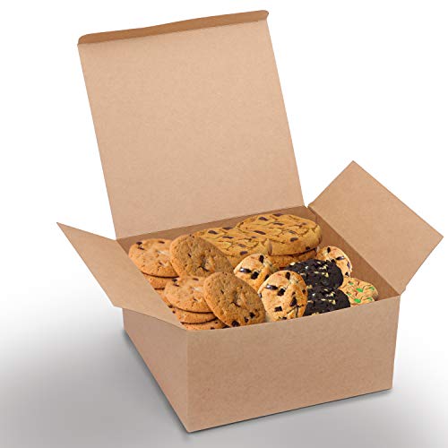 Belle Vous Kraft Cajas de Regalo (Pack de 12) - (20,3x20,3x10,1cm) Cajas Regalo con Tapa para Regalos, Manualidades, Bodas, Cajas de Magdalenas, Galletas, Dulces, Joyas, Festivales
