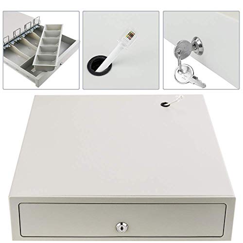 BeMatik - Cajón portamonedas Beige automático RJ11 para Impresora TPV POS para Billetes y Monedas