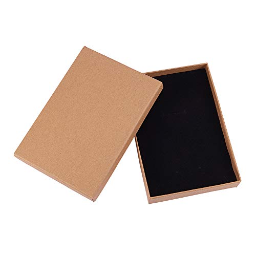 BENECREAT 12 Pack Cajas de Cartón Kraft para Collar 18x12.5x3cm Gran Caja de Regalo Rectácula de Pulsera y Pendientes Cumpleaños Boda Festival