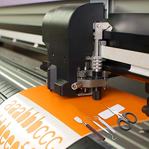 BENECREAT 12PCS Herramientas de Deshierbe de Vinilo de Precision de Acero Inoxidable Herramientas Cricut Incluyendo Tijera, Pinzas, Escardadores, Raspador, Espatula,Regla, Contenedor