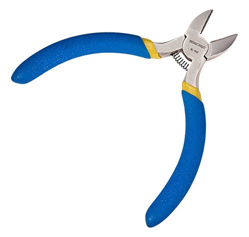 BENECREAT BC-802 105mm Alicate de Joyeria Artesanal de Acero Inoxidable Cortador de Alambre Pinzas para Corta Alambre Azul