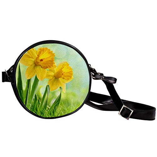Bennigiry - Bolso bandolera para mujer, diseño de flores de narciso, color amarillo