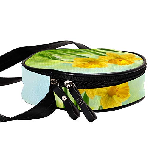 Bennigiry - Bolso bandolera para mujer, diseño de flores de narciso, color amarillo