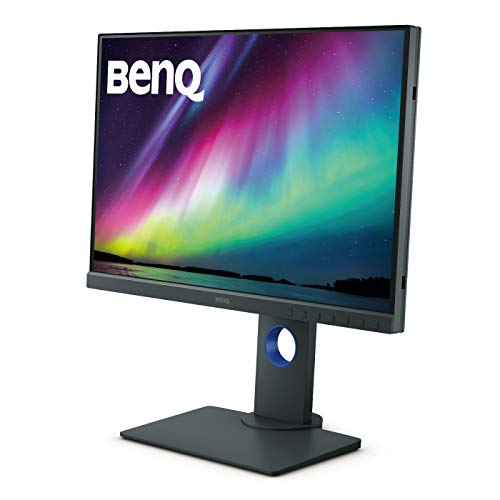 BenQ SW240 - Monitor para fotógrafos de 24.1" WUXGA (1920x1200, 5ms, HDMI, IPS, 10 Bits, 99% Adobe RGB, 100% Rec.709, 95% DCI-P3, calibracion del hardware, Altura ajustable, antireflejos) - Gris