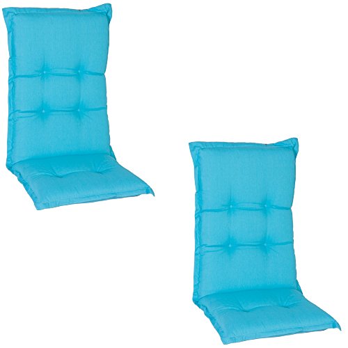 Beo 2-er AU22 Napoli HL - Au 22 Napoli saumauflage HL Agradable Confort de Asiento Altamente Lehner, Alrededor de 120 x 52 cm, 7 cm de Espesor, de Color Turquesa