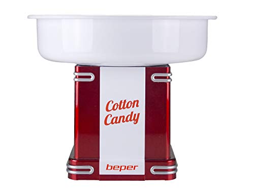 BEPER 90.396Y Máquina para Hacer algodón de azucar 90.396, 500 W, Blanco y Rojo