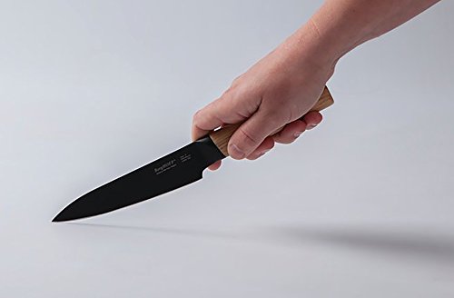 BergHOFF Ron 13 cm titanio cerámica antiadherente recubierto cuchillo utilidad, acero inoxidable, negro, 13 x 6 x 3 cm