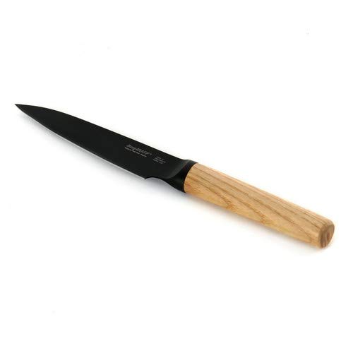 BergHOFF Ron 13 cm titanio cerámica antiadherente recubierto cuchillo utilidad, acero inoxidable, negro, 13 x 6 x 3 cm