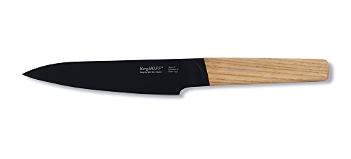 BergHOFF Ron 13 cm titanio cerámica antiadherente recubierto cuchillo utilidad, acero inoxidable, negro, 13 x 6 x 3 cm