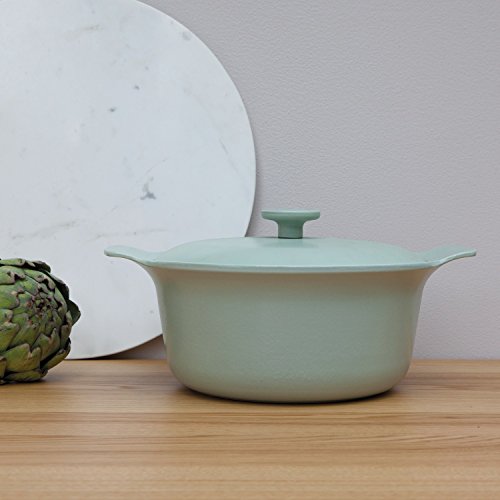 Berghoff Ron Redonda (Hierro Fundido esmaltado cazuela (con Tapa, Verde, 24 cm, 4,2 L