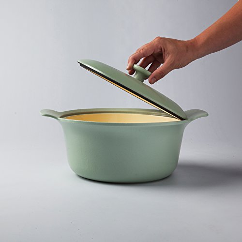 Berghoff Ron Redonda (Hierro Fundido esmaltado cazuela (con Tapa, Verde, 24 cm, 4,2 L