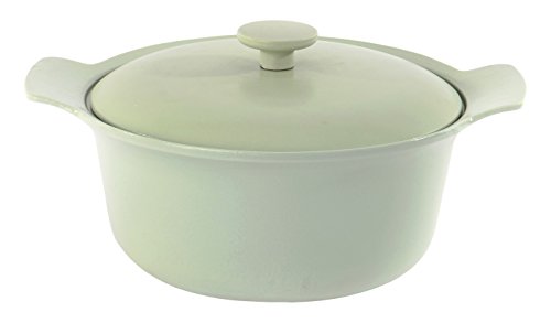 Berghoff Ron Redonda (Hierro Fundido esmaltado cazuela (con Tapa, Verde, 24 cm, 4,2 L