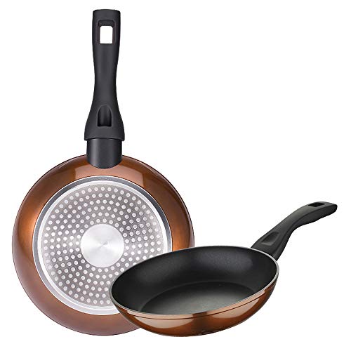 Bergner classic Set 2pcs sartenes 20+24 aluminio forjado inducción Brown Neon acero inoxidable, Marrón