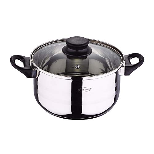 BERGNER PK2357 Batería de cocina 5 piezas acero inoxidable y set 2pcs sartenes 20/30 champagne, aluminio forjado, inducción