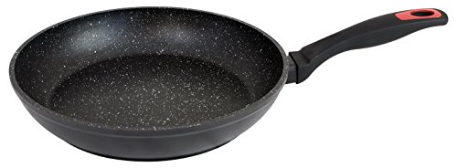 Bergner Red Stone Sartén en Aluminio Forjado, Negro, 20 x 4.5 cm