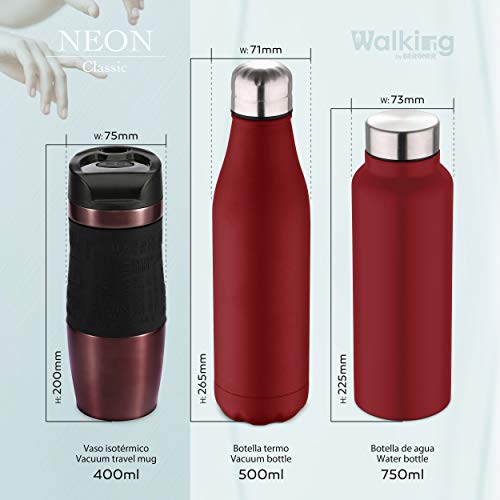 BERGNER Termo mug 400ml Acero Inoxidable Pink Neon Classic