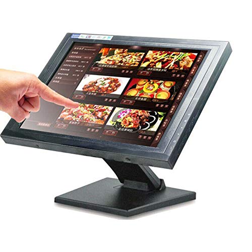 Berkalash - Monitor para caja registradora, pantalla táctil LCD de 15 pulgadas, sistema VOD con soporte de múltiples posiciones