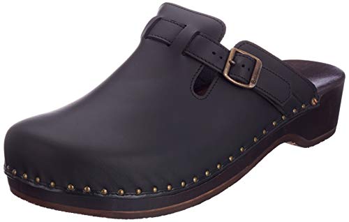 Berkemann Riemen Toeffler 402 - Zuecos Unisex, Color Negro, Talla 42