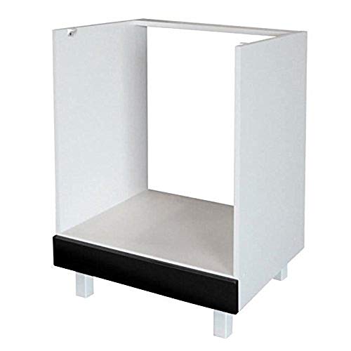 Berlenus CF6BN - Mueble bajo de Cocina para el Horno (60 cm), Color Negro Brillante