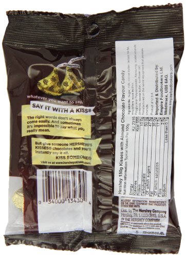 Besos de Hershey 's Chocolate con leche con almendras 150 g