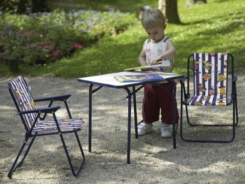Best 93230020 Set de mobiliario Exterior - Sets de mobiliario Exterior (Azul, Color Blanco, Tela, Acero)