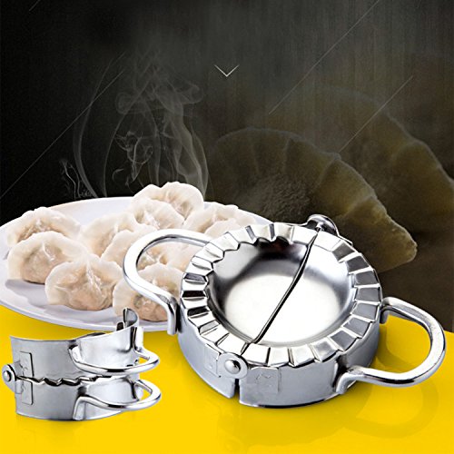 Best Utensils - Molde de acero inoxidable molde para hacer raviolis y empanadillas pierogi, envoltorio para repostería, accesorios cortadores de cocina., acero inoxidable, Plateado, L-12CM