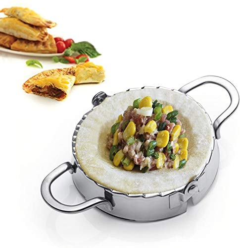 Best Utensils - Molde de acero inoxidable molde para hacer raviolis y empanadillas pierogi, envoltorio para repostería, accesorios cortadores de cocina., acero inoxidable, Plateado, L-12CM