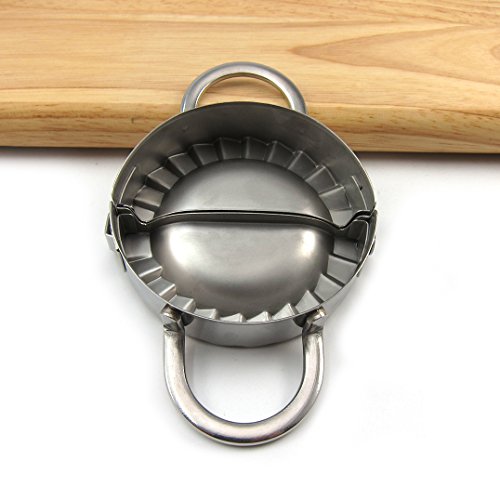 Best Utensils - Molde de acero inoxidable molde para hacer raviolis y empanadillas pierogi, envoltorio para repostería, accesorios cortadores de cocina., acero inoxidable, Plateado, L-12CM